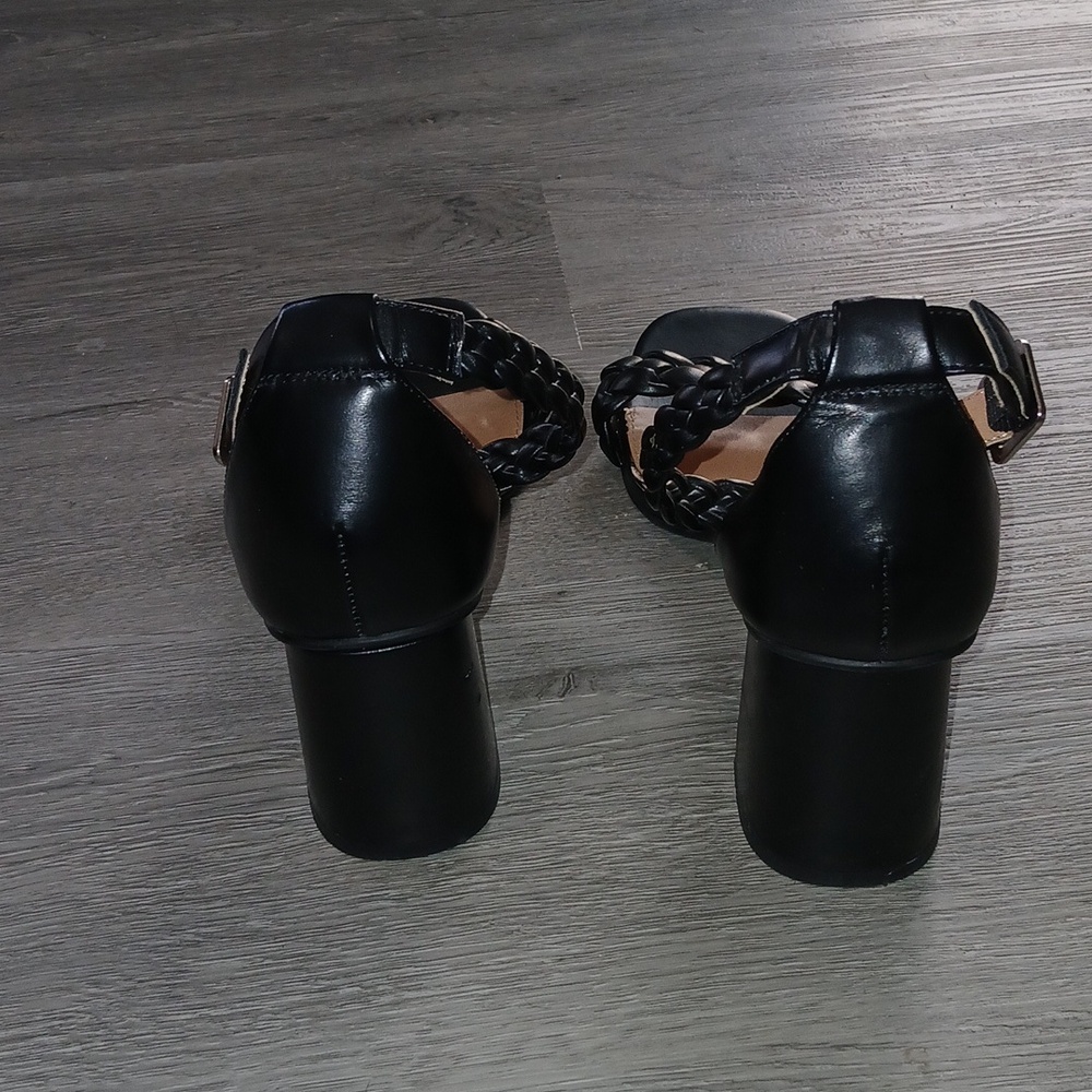 DV by  Dolce Vita Braided Strap Black Block Heel Sandals  Sz 11 NWOT - Picture 4 of 10